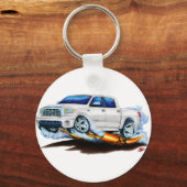 Toyota Tundra Crewmax White Truck Sleutelhanger (Voorkant)