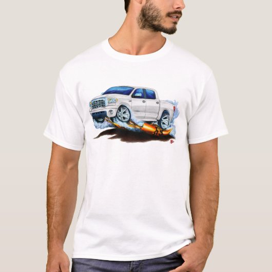 Toyota Tundra Crewmax White Truck T-shirt (Voorkant)