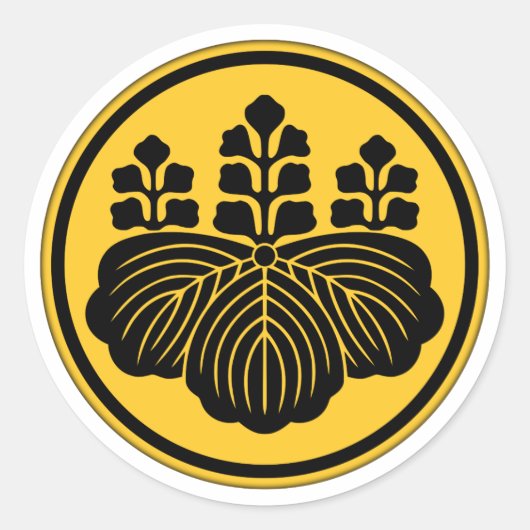 Toyotomi Clan Kamon Ronde Sticker (Voorkant)