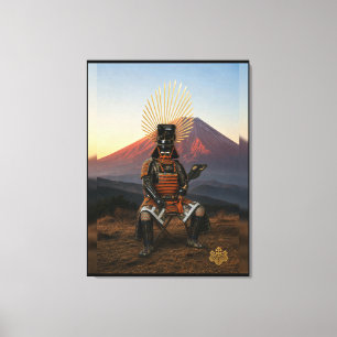Toyotomi Hideyoshi Mount Fuji Samurai-harnas 30x40 Canvas Afdruk