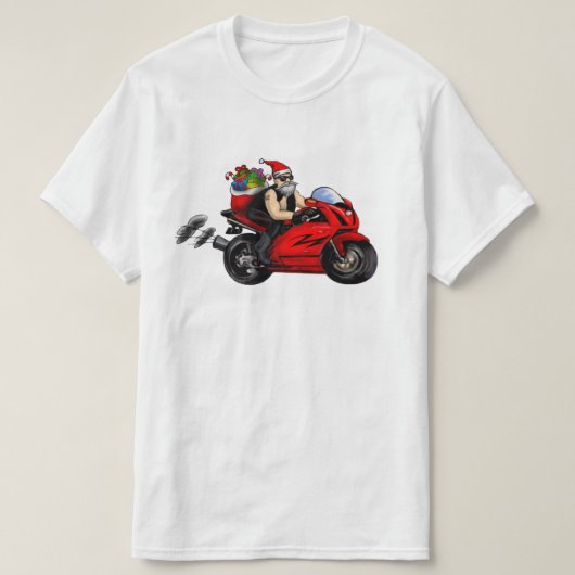 Toyrun Kerstman op de motor T-shirt (Design voorkant)