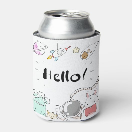 Toys Astronaut Rocket Planet Galaxy Alien Monster. Blikjeskoeler (Blikje Voorkant)