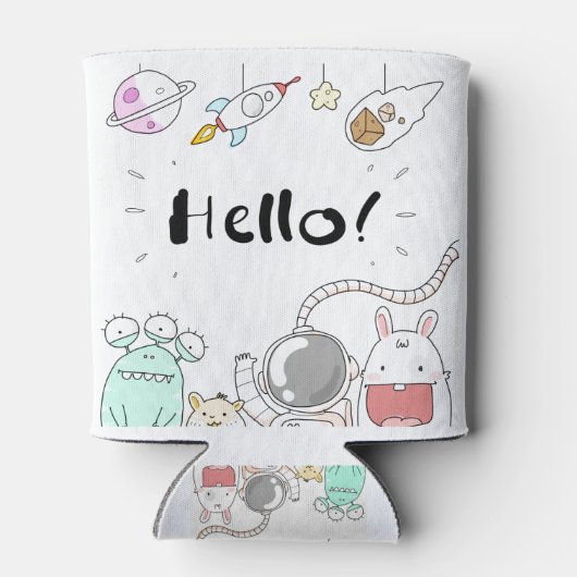 Toys Astronaut Rocket Planet Galaxy Alien Monster. Blikjeskoeler (Achterkant)