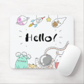 Toys Astronaut Rocket Planet Galaxy Alien Monster. Muismat (Met muis)