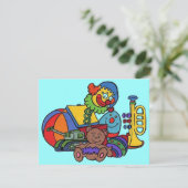 TOYS BIRTHDAY PARTIJ INVITATION JACK-IN-THE-BOX KAART (Staand voorkant)