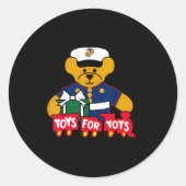 Toys For Tots Logo Christmas  Ronde Sticker (Voorkant)