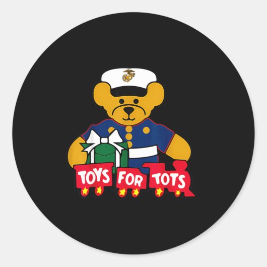 Toys For Tots Logo Christmas  Ronde Sticker (Voorkant)
