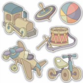 Toys Icon Set Contour Sticker (Voorkant)