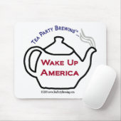 TP0101 Tea Party Wake Up America Mousepad Muismat (Met muis)
