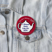 TP0102 de Partij van de Tea alsof het 1773 Button  (In situ)