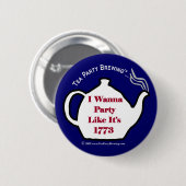 TP0102 Tea Party als haar 1773 Button Blue (Voorkant /achterkant)