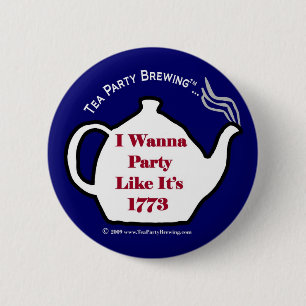 TP0102 Tea Party als haar 1773 Button Blue