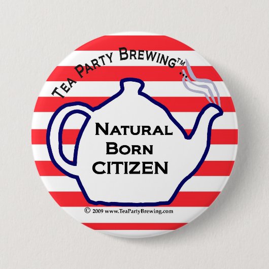 TP0110 Tea Party Natural Born Citizen Button (Voorkant)