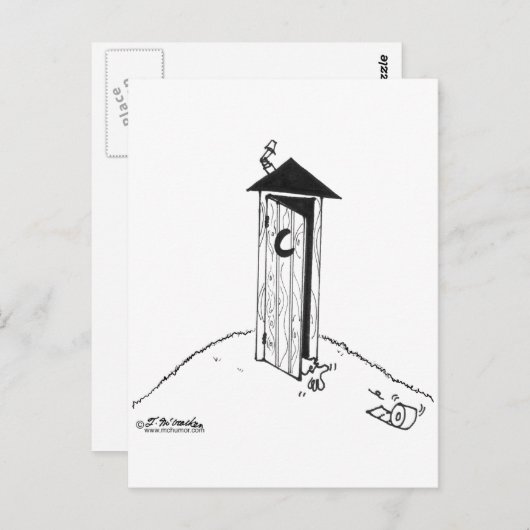 TP rolt weg van een buiten Briefkaart (Voorkant / Achterkant)