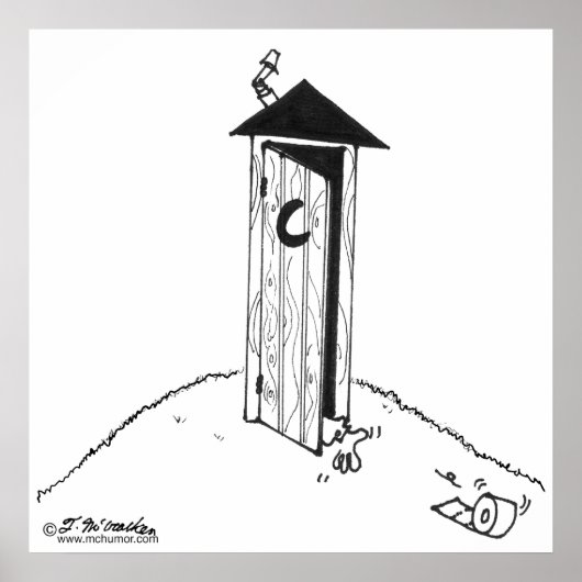 TP rolt weg van een buiten Poster (Voorkant)