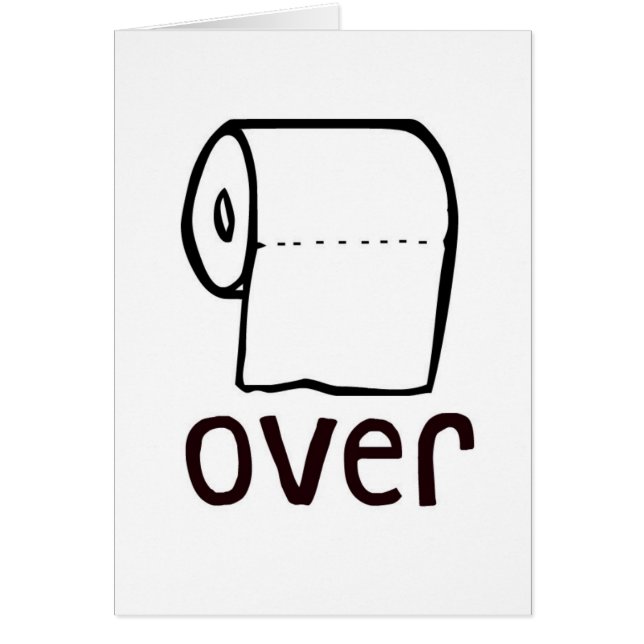 TP-toiletpapier over kaart (Voorkant)
