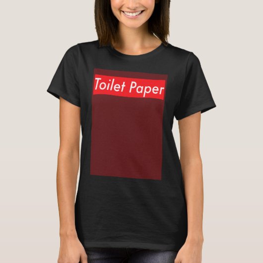 TP toiletpapier uitverkocht paniek quarantaine rod T-shirt (Voorkant)