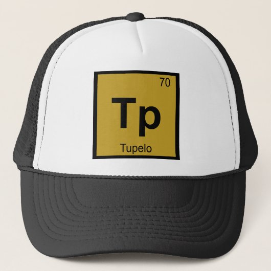 Tp - Tupelo Mississippi Chemistry Periodic Table Trucker Pet (Voorkant)