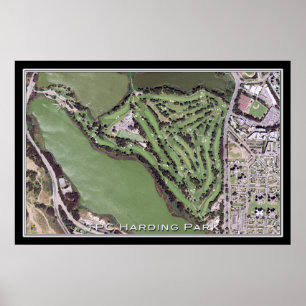 TPC Harding Park Golf Course Satellite Map Poster