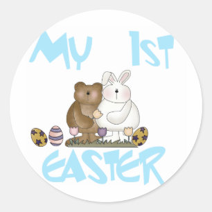 TPFIRSTEASTERBOEK RONDE STICKER