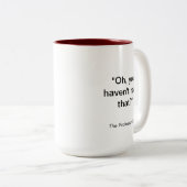 TPII "Heb je dat niet gelezen?" Bunny-Mok Tweekleurige Koffiemok (Voorkant rechts)