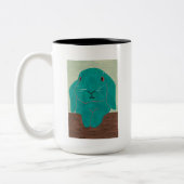 TPII "Ik heb gemengde gevoelens over mijn PhD-Mok" Tweekleurige Koffiemok (Links)