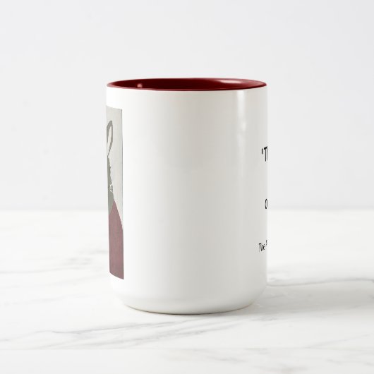 TPIO "Dat boek is al te laat" Librarian Bunny Tweekleurige Koffiemok (Center)