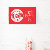 TQM - Red and Pink Hearts Happy Valentine's Day Spandoek (Insitu)