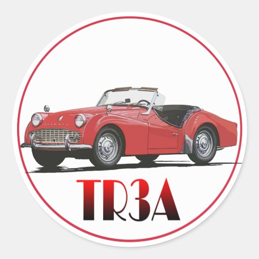TR3A RONDE STICKER (Voorkant)