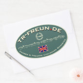 TR-Freun.de Aufkleber Oval Ovale Sticker (Envelop)