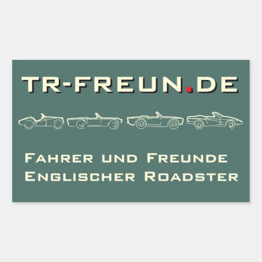 TR-Freunde rechteckiger Aufkleber Rechthoekige Sticker (Voorkant)