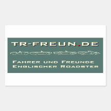 TR-Freunde rechteckiger Aufkleber