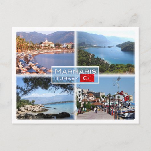 TR Marmaris - Icmeler-strand - Oludeniz Blue Lagoo Briefkaart (Voorkant)