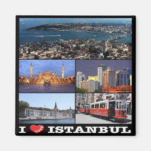 TR - Turkije - Istanbul - I Love - Collage Magneet