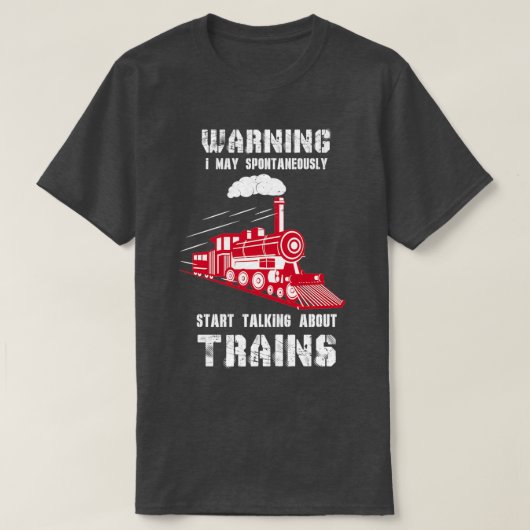 TR-waarschuwing van de Steam Engine Railfan T-shirt (Design voorkant)