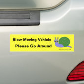 Traag bewegend voertuig bumpersticker (Op auto)