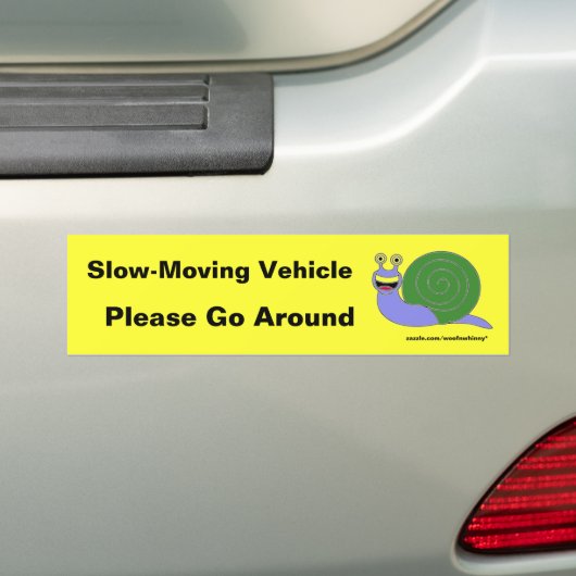 Traag bewegend voertuig bumpersticker (Op auto)