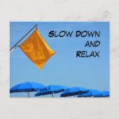 Traag en verwijder de vlekjesparaplu's briefkaart (Voorkant)