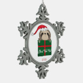 traag! Ho! Ho! Slaapkerstkerstkerstkerstkerstkers Tin Sneeuwvlok Ornament (Links)