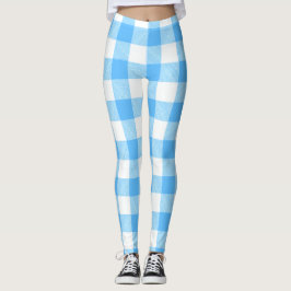 Traag-levend Zomer Hemel Plaid Leggings