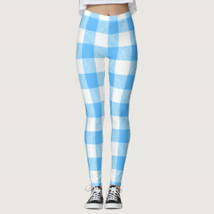 Traag-levend Zomer Hemel Plaid Leggings
