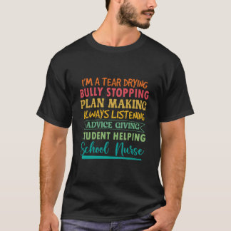 Traan Droog Student Helg Schoolverpleegster Motive T-shirt