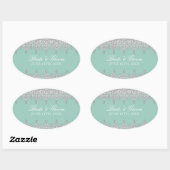 Traan Drop Lace, Aqua Blue Wedding Seal of Sticker (Vel)