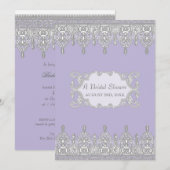 Traan Drop Lace, Lavender & Grey - Vrijgezellenfee Kaart (Voorkant / Achterkant)