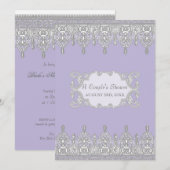 Traan Drop Lace, Lavender & Grey - Vrijgezellenfee Kaart (Voorkant / Achterkant)