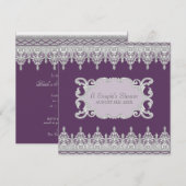 Traan Drop Lace, Lavender & Grey - Vrijgezellenfee Kaart (Voorkant / Achterkant)