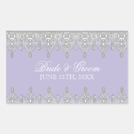 Traan Drop Lace, Lavender Wedding Seal of Sticker