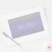Traan Drop Lace, Lavender Wedding Seal of Sticker (Envelop)