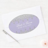 Traan Drop Lace, Lavender Wedding Seal of Sticker (Envelop)