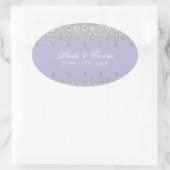 Traan Drop Lace, Lavender Wedding Seal of Sticker (Tas)